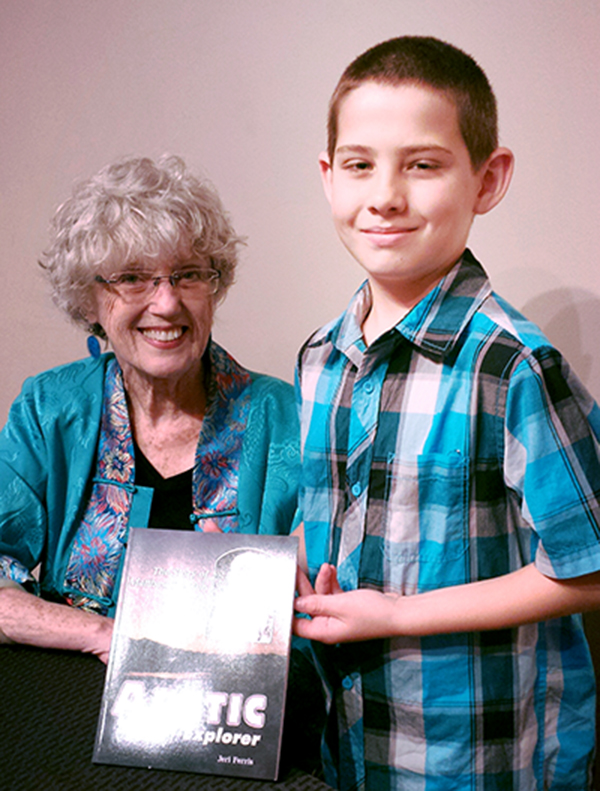 Jeri Chase Ferris with young reader